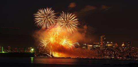 Fireworks, BC Day, Vancouver, BC
