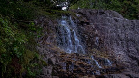 Almost Dry Moses Falls Near Revelstoke, BC