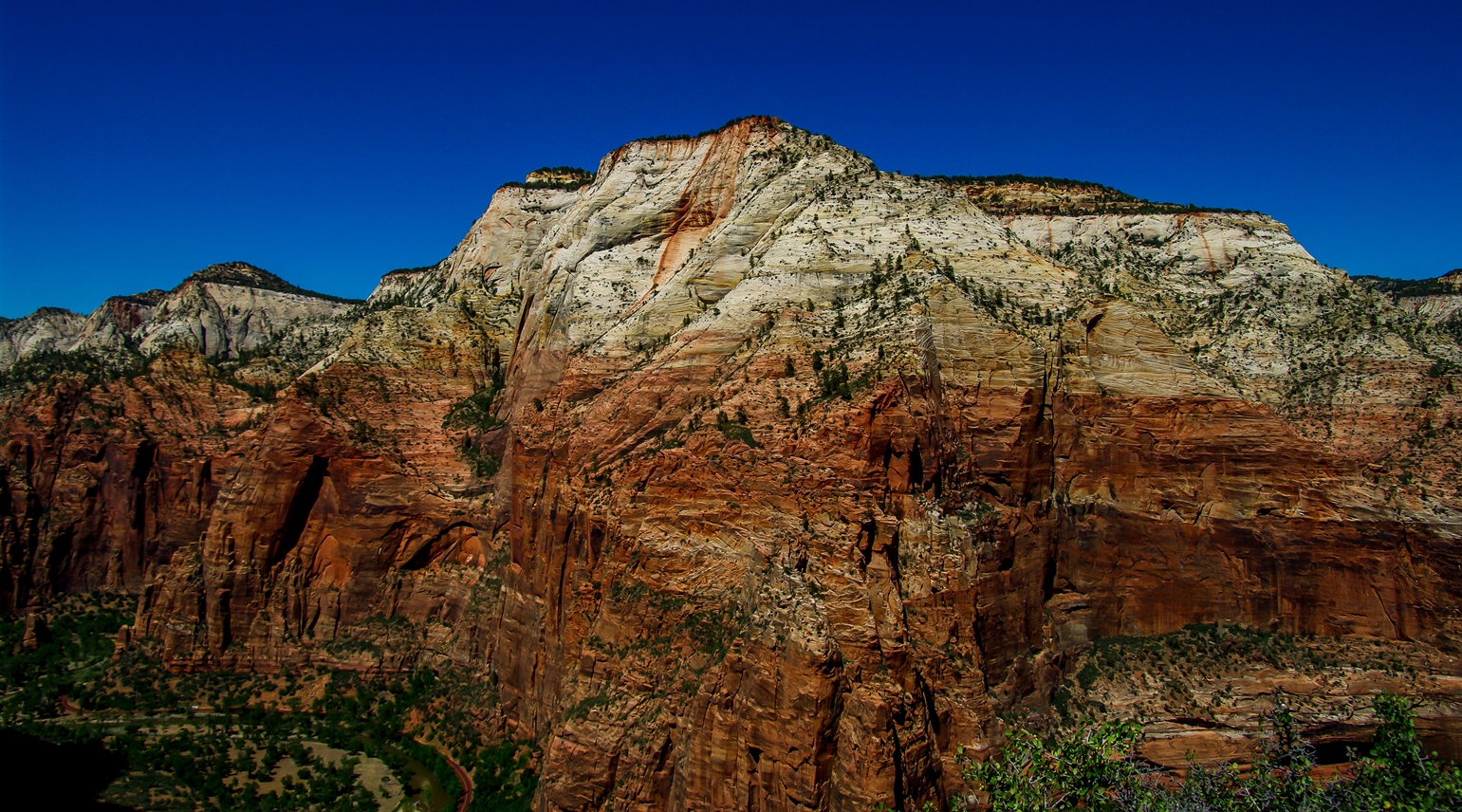 Great White Throne, Look From Angels Landing, Zion National Park, UT