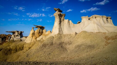 Look From Different Angle At Three Wings In Bisti Wilderness, New Mexico