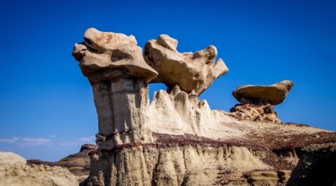Natural Sculptures In Bisti Wilderness, New Mexico