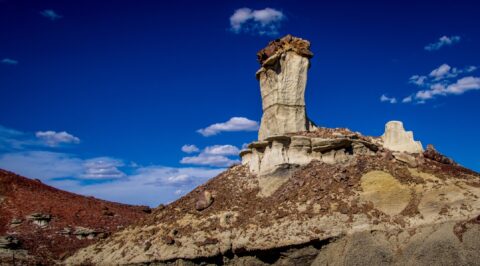 Stand Alone Hoodoo In Bisti Wilderness, New Mexico