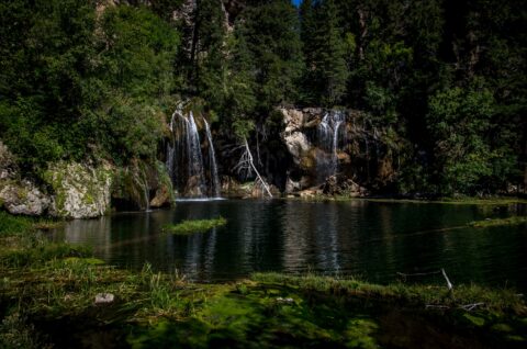 Reward For Steep 1.5 Miles Hike Uphill To Hanging Lake, Glenwood Springs, CO