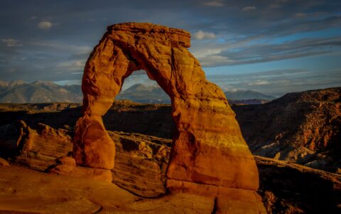 Delicate Arch At Sunset, Arches National Park, Moab, UT