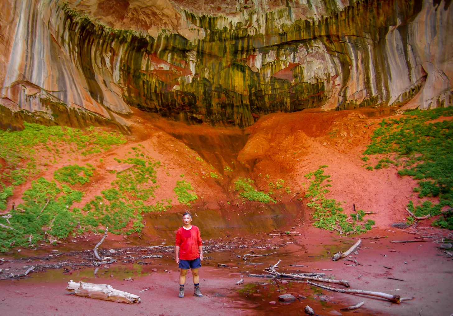 rrasha Under Double Arch Alcove At The End Of Taylor Creek Trail In Kolob Canyons Section Of Zion National Park, UT