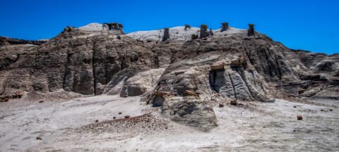 Approaching Hoodoo Area In Bisti Wilderness, NM