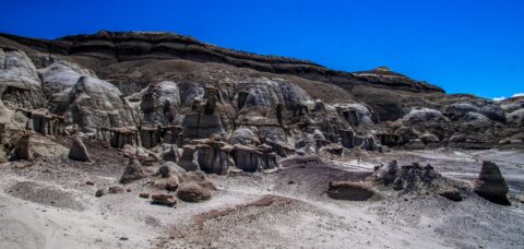 Hoodoos And Black Hills In Bisti Wilderness, NM