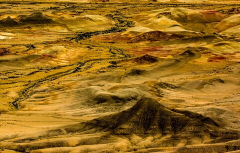 Surrealistic Scenery From Moonscape Overlook, UT