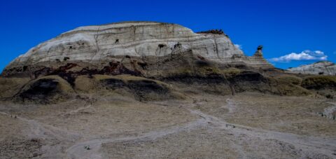 Toadstool Horned Hill In Bisti Wilderness, NM