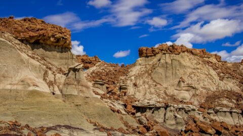 Among Scrambled Red Rocks I Found Arch In Bisti Wilderness, NM