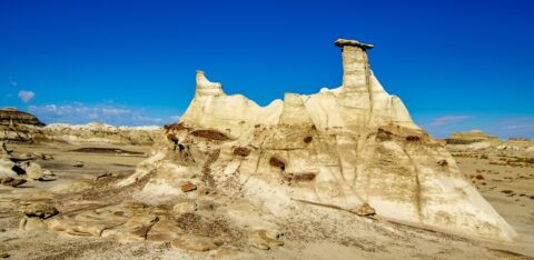 Another Fantastic White Rock With Hoodoo On Top In Bisti Wilderness, NM