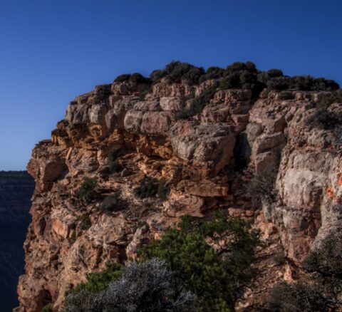 Cliff High Above Green River At The End Of Harper’s Corner Trail In Dinosaur National Monument, Canyon Section, CO