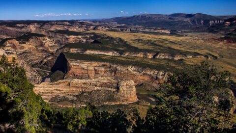 Look Down At Echo Canyon From Harper’s Corner Trail In Dinosaur National Monument, Canyon Section, CO