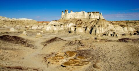 More White Hoodoos And Flat Tops In Bisti Wilderness, NM