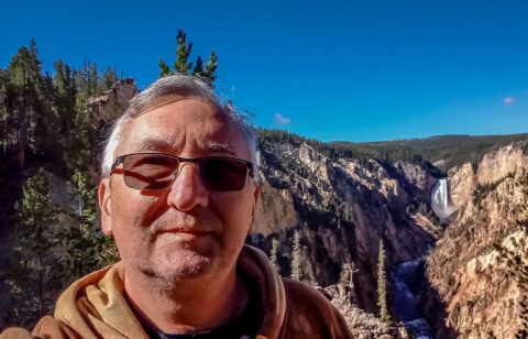 rrasha And Lower Yellowstone River Falls In Yellowstone National Park, WY