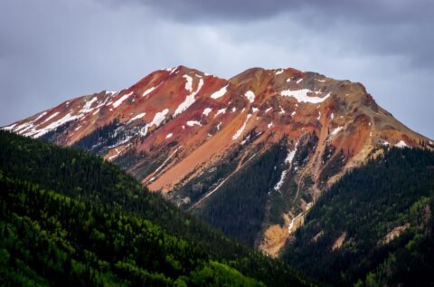Look At Red Mountain From Million Dollar Highway, CO