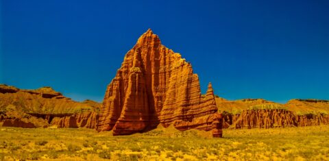 Approaching Temple Of The Moon In Lower Cathedral Valley, UT