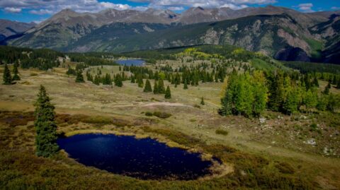 Look At Molas Lake From Vista On Million Dollar Highway, CO