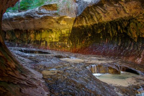 Spectacular Psychedelic Walls and Cascades In The Subway, Zion National Park, UT