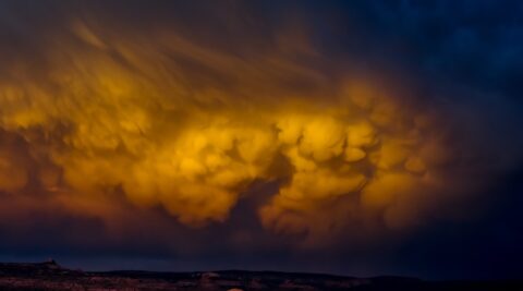 Storm In The Desert, Slickrock In Moab, UT