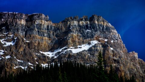 Crest Of Canadian Rockies In Yoho National Park, BC