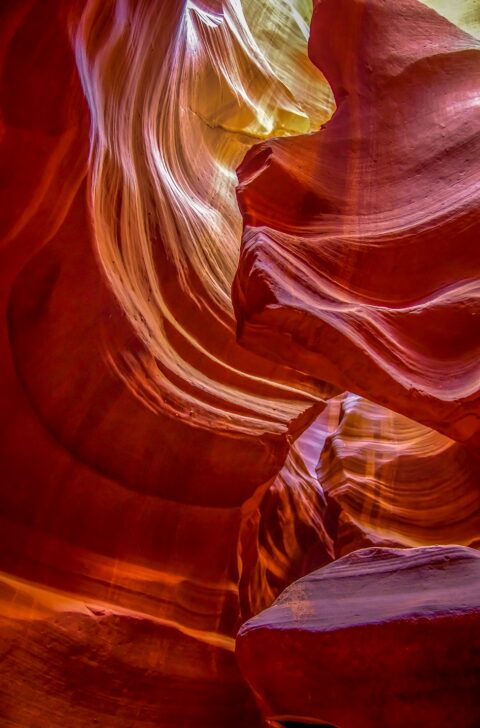 Incredible Shapes And Colors In Upper Antelope Slot Canyon, Page, AZ