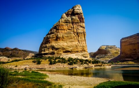 Steamboat Rock In Echo Park, Dinosaur National Monument, CO