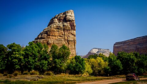 Zoom-Zoom At The Campground In Echo Park by Steamboat Rock, Dinosaur National Monument, CO