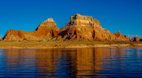 Afternoon Landscape At Lake Powell On The Way Back From Rainbow Bridge In Glen Canyon, UT