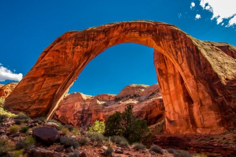 In Front Of Giant Rainbow Bridge In Glen Canyon, UT