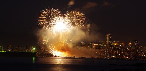 Fireworks, BC Day, Vancouver, BC