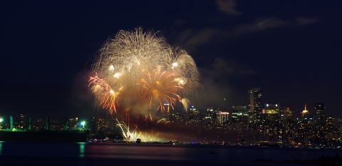 Fireworks, BC Day, Vancouver, BC