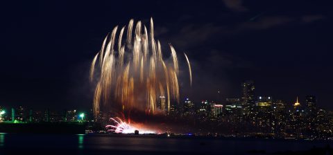 Fireworks, BC Day, Vancouver, BC