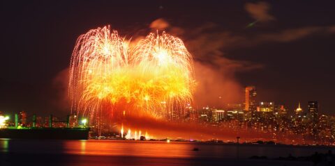 Fireworks, BC Day, Vancouver, BC