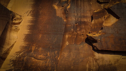 Pectoglyphs Along Potash Road, Moab, UT