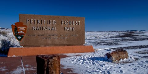 At The Entrance To Petrified Forest National Park, AZ