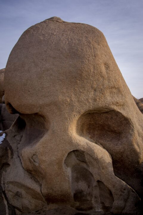 Front View At Skull Rock In Joshua Tree National Park, CA