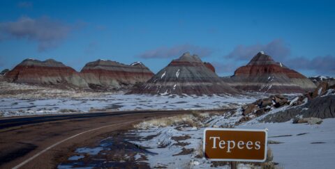 Tepees In Petrified Forest National Park, AZ