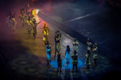 Pre-Hispanic Mayan Culture Show In Xcaret, Quintana Roo, Mexico