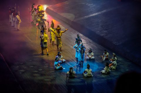 Princess Ceremony – Pre-Hispanic Mayan Culture Show In Xcaret, Quintana Roo, Mexico