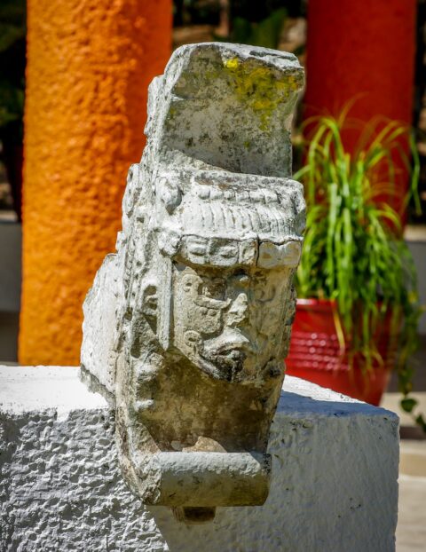 Detail From The Entrance To Uxmal Archaeological Site In Yucatan, Mexico