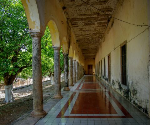Entrance Into Old Hacienda in Yucatan, Mexico