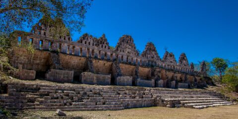 House Of Pigeons In Uxmal Archaeological Site In Yucatan, Mexico