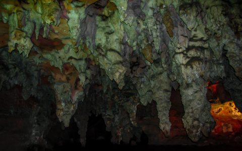 Scenery Like From The Other World, Interior Of Lol-Tun Caves In Yucatan, Mexico