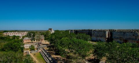 Look From The Hill At Uxmal Archaeological Site In Yucatan, Mexico