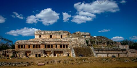Mayan Ruins On Sayil Archaeological Site In Yucatan, Mexico
