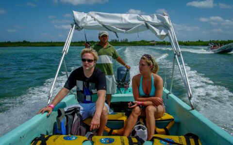 My Companions From Finland On The Boat Ride In Sian Ka’an Biosphere Reserve, Quintana Roo, Mexico