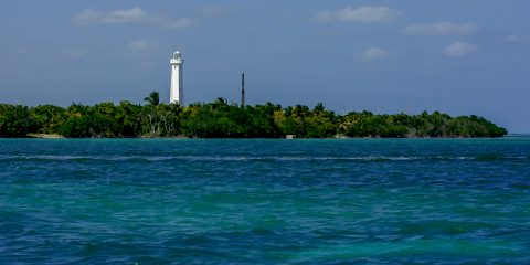 Punta Allen Lighthouse In Sian Ka’an Biosphere Reserve, Quintana Roo, Mexico
