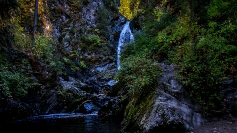 Hixon Falls Near Highway 97 In Hixon, BC