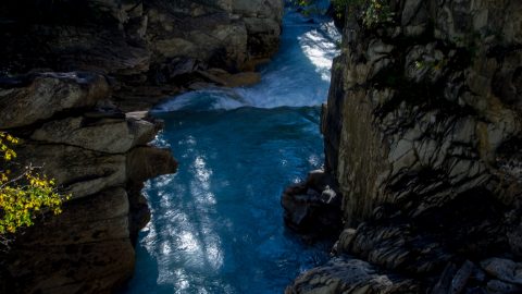 Lower Thompson Falls Chasm In Glacier National Park Near Golden, BC